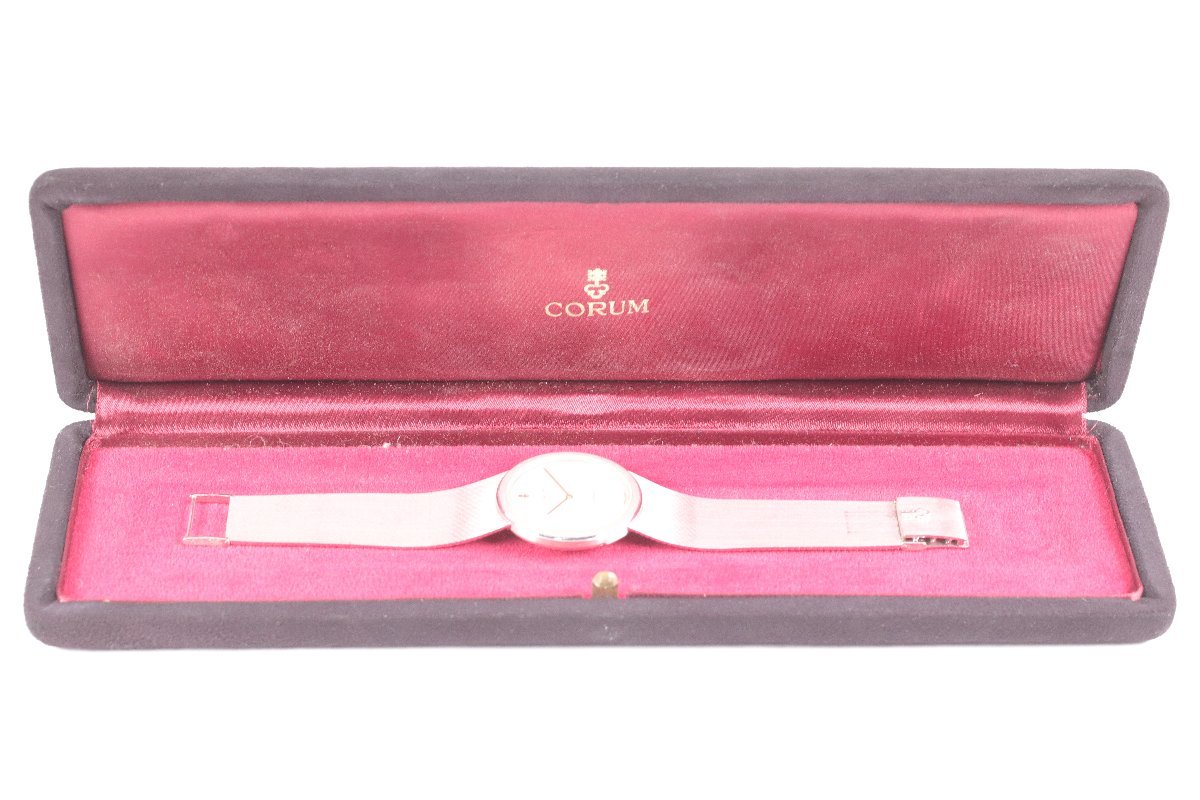 CORUM コルム K18WG 750 18金無垢 ホワイトゴールド 自動巻き 2針  