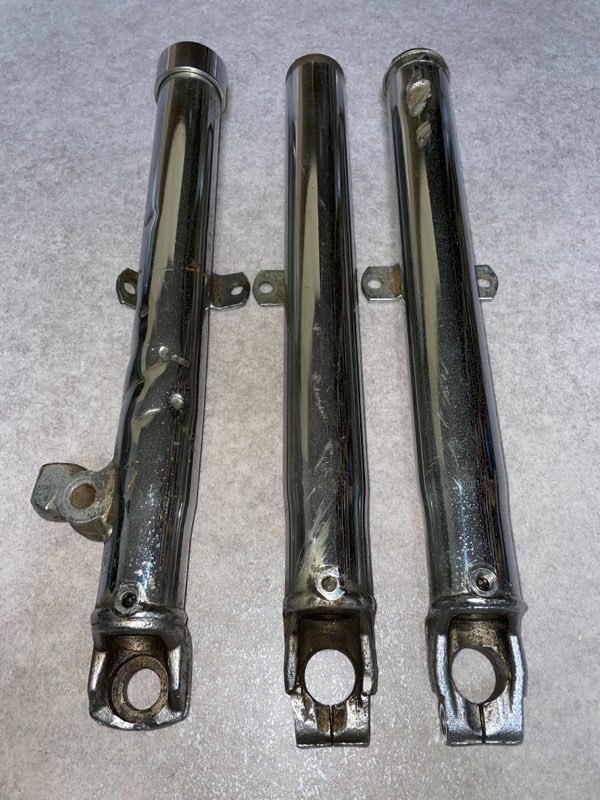 ハーレー 33.4mmフォーク用アウターチューブ 3本セット スポーツスターフォークスライダー アイアンKモデルショベルナックルパン