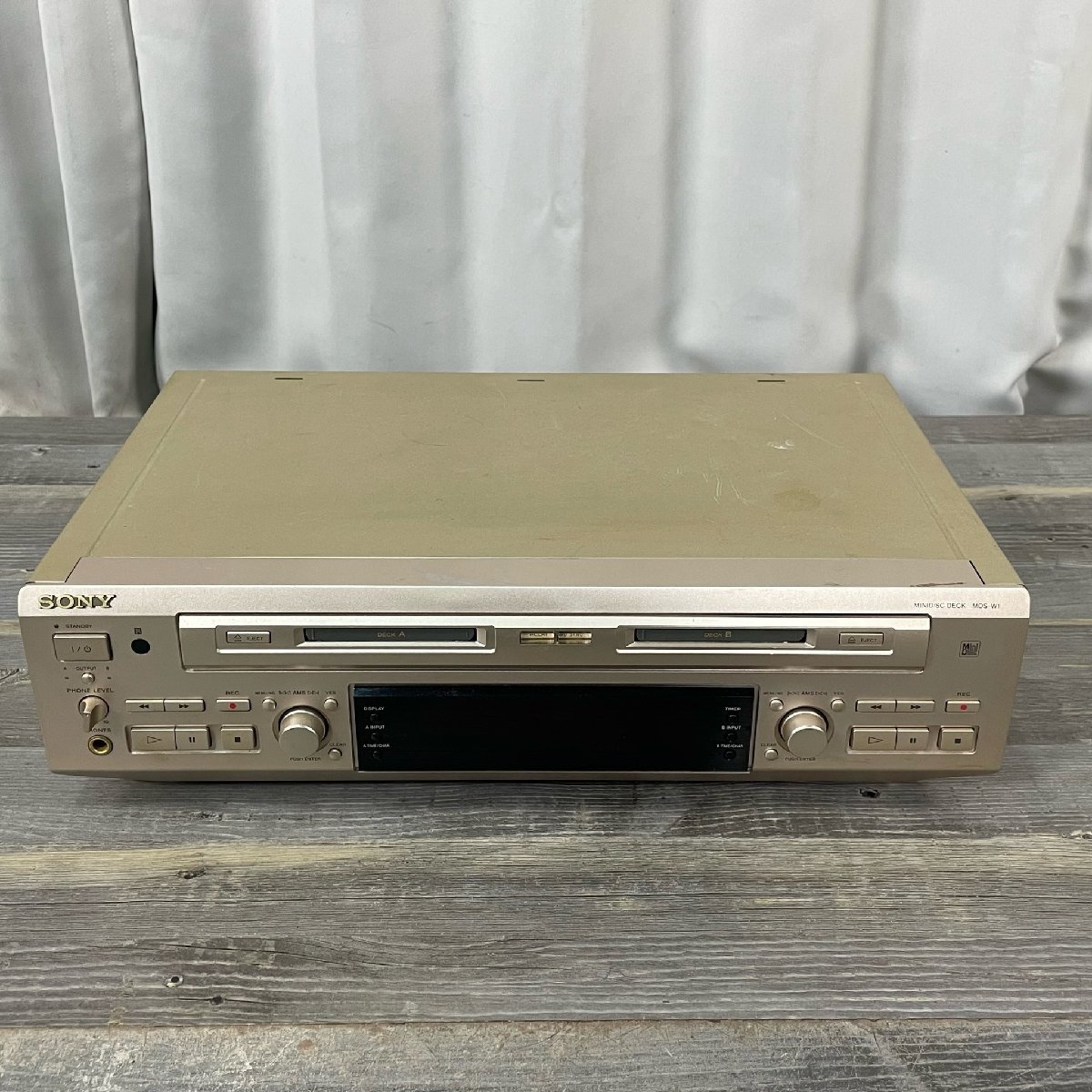 6346 SONY ソニー ダブル MDデッキ MDS-W1 ジャンク品 MDS-W1 ソニー