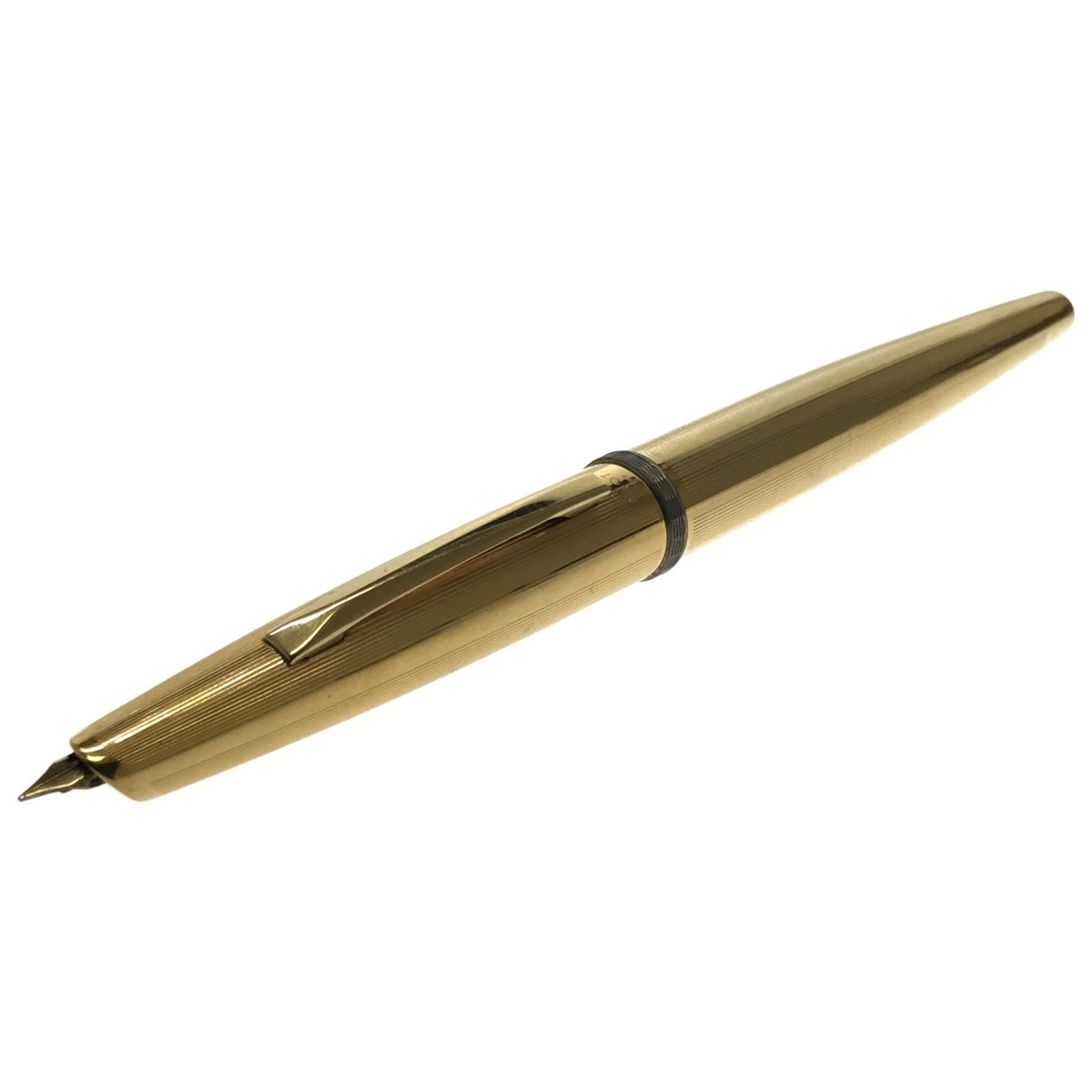 希少】PILOT 18KP パイロット キャップレス 回転式 万年筆 18金張り 
