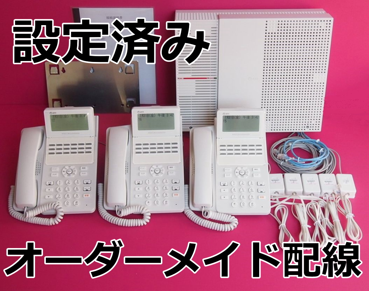 ひかり 綺麗 NTT ビジネスフォン N1 電話機3台 ☆ 設定済 オーダーメイド配線