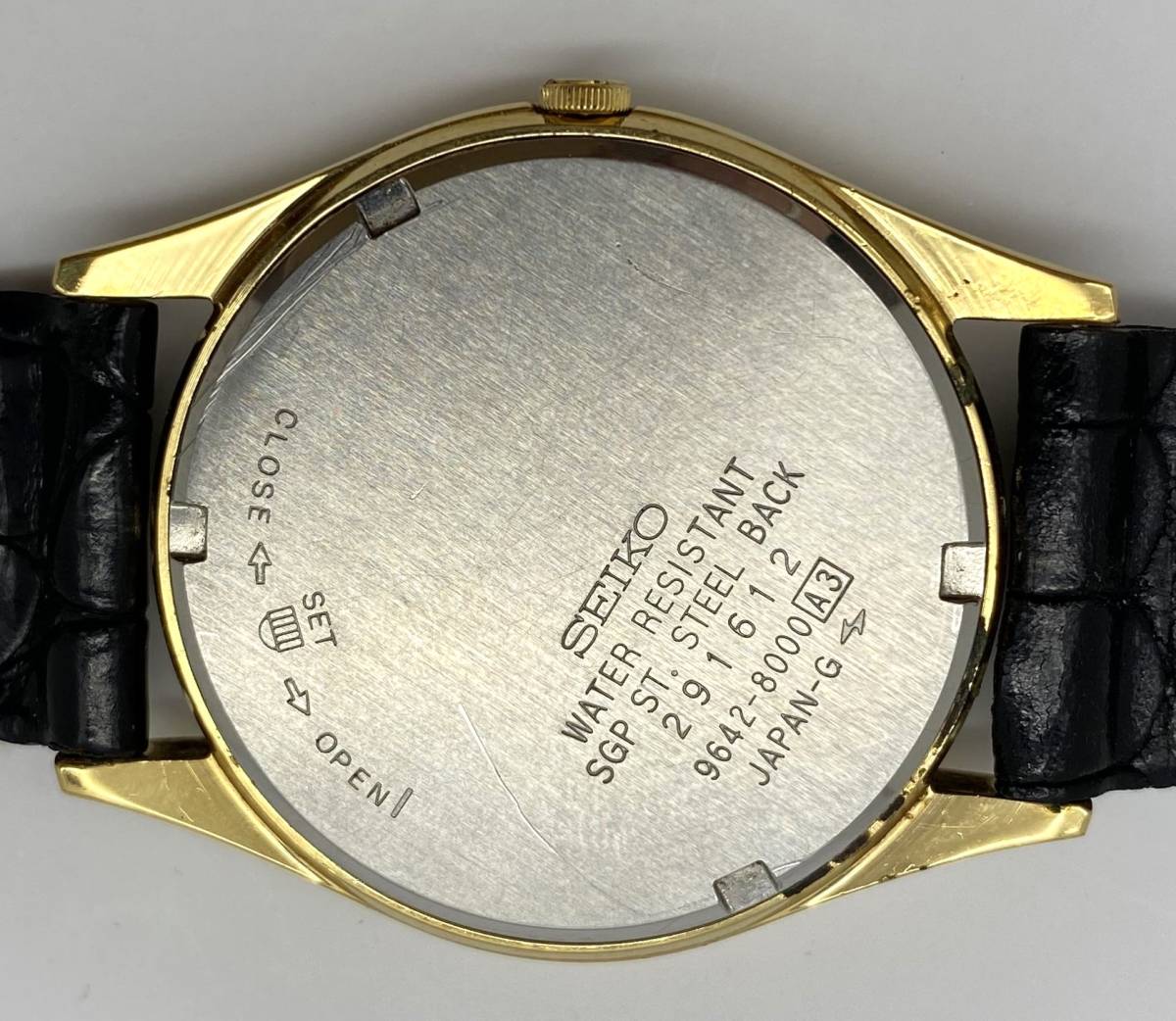 動作品【 SEIKO KING QUARTZ 腕時計 9642-8000 】セイコー キング 