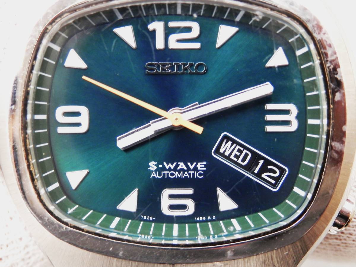 SEIKO S・WAVE 21j 機械式自動巻き 7S26－5010 裏蓋スケルトン 