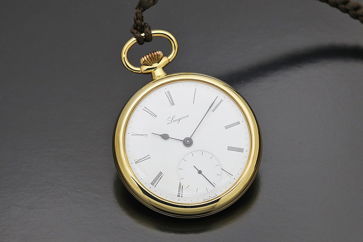 1円～ 美品 日差良好 LONGINES ロンジン 懐中時計 GP ゴールド Cal.878