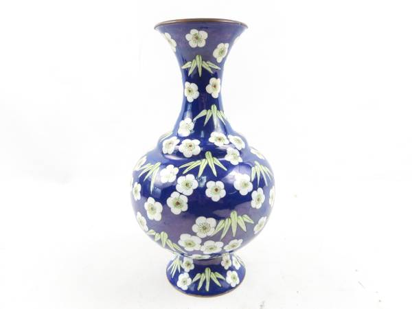 中国古玩 時代 色絵 琺瑯 花文花瓶 花器 置物 古美術 蔵出 骨董 中国