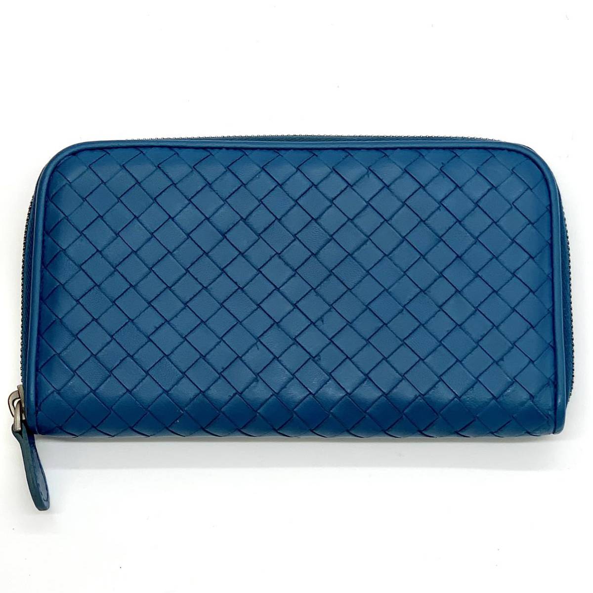 希少色ブルー 極美品】ボッテガヴェネタ BOTTEGA VENETA ラウンド