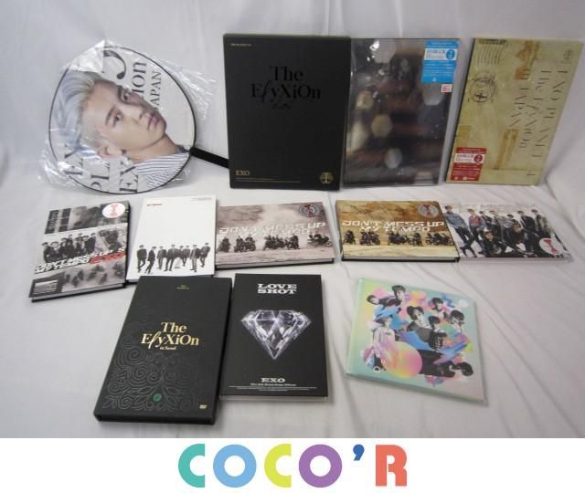 同梱可】中古品 韓流 EXO The ElyXiOn 他 CD うちわ 等 グッズセット
