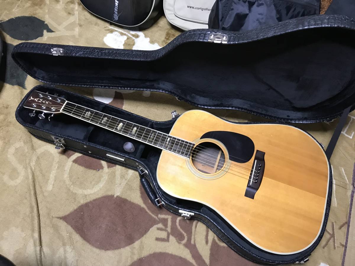 70S！超美品・縦ロゴ・YAMAKI・D-41スタイル・単板トップ・本貝