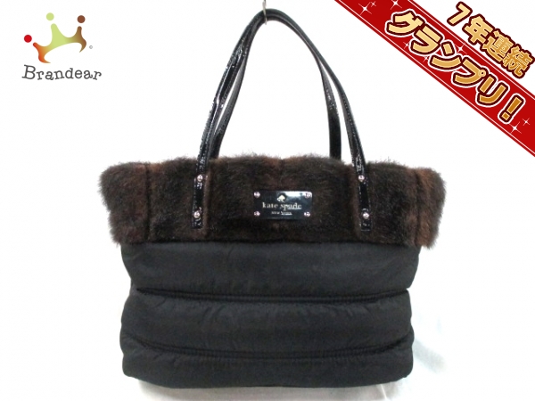 ケイトスペード トートバッグ 黒×ダークブラウン Kate spade