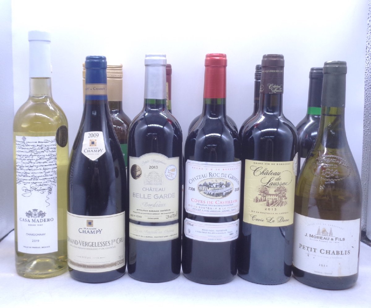 【同梱不可】1円スタート ワイン 等 13本セット CHATEAU ROC DE GRIMON 等 古酒 P013399