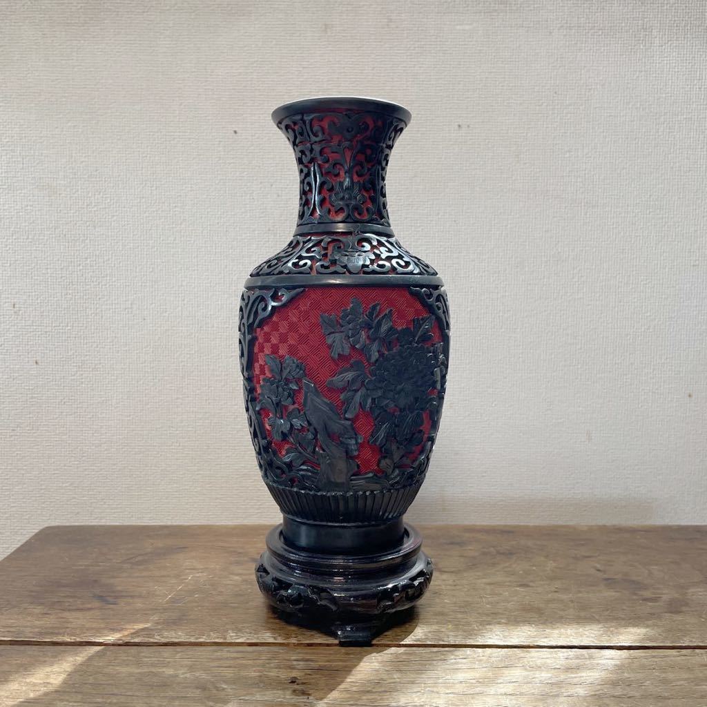 新品，お得 中国美術 堆朱 花瓶(その他)｜売買されたオークション情報、yahooの商品情報をアーカイブ公開 - オークファン 骨董陶磁器一般