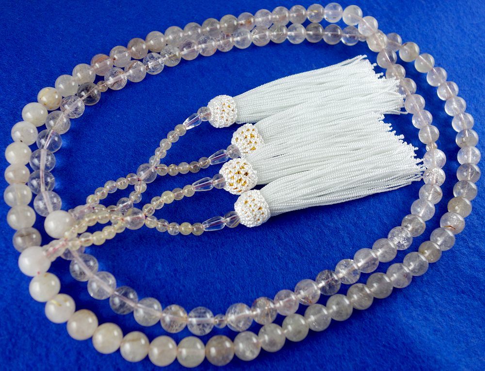 ☆☆風水　天然ルチル　9㎜玉108個　２連　念珠　数珠　新品　現品限り☆☆