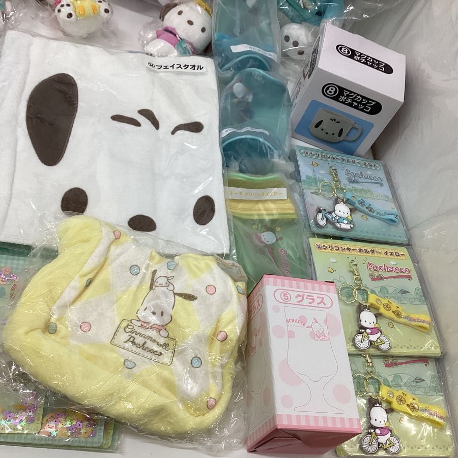 【同梱不可/現状】 キャラ分け ファンシー グッズ サンリオ ポチャッコ まとめ売り ぬいぐるみ タオル 風呂桶 トートバッグ 他 サンリオ ポチャッコ グッズ