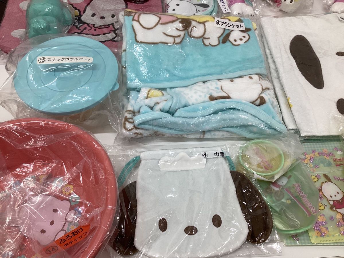 【同梱不可/現状】 キャラ分け ファンシー グッズ サンリオ ポチャッコ まとめ売り ぬいぐるみ タオル 風呂桶 トートバッグ 他 サンリオ ポチャッコ グッズ