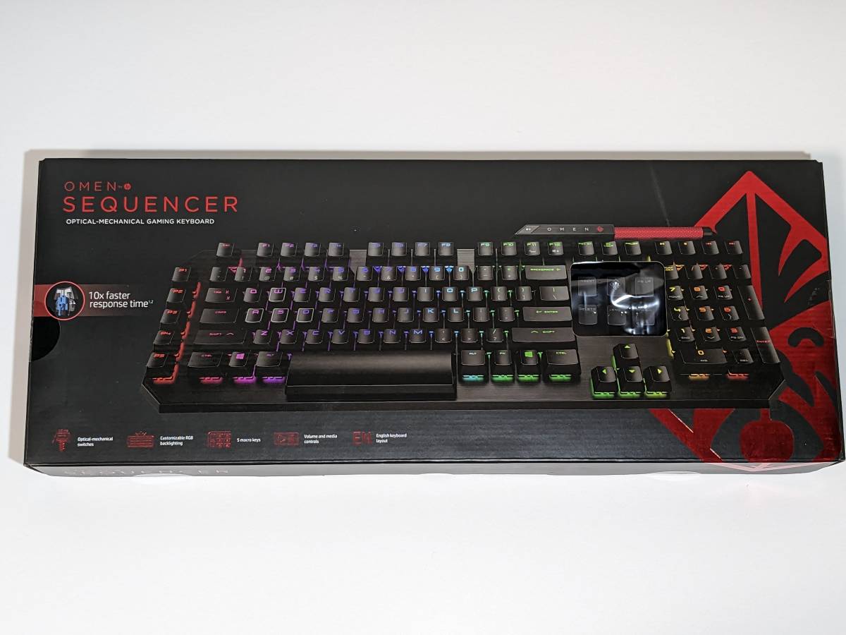 HP 有線 青軸 OMEN by HP Sequencer ゲーミングキーボード 英語配列 US