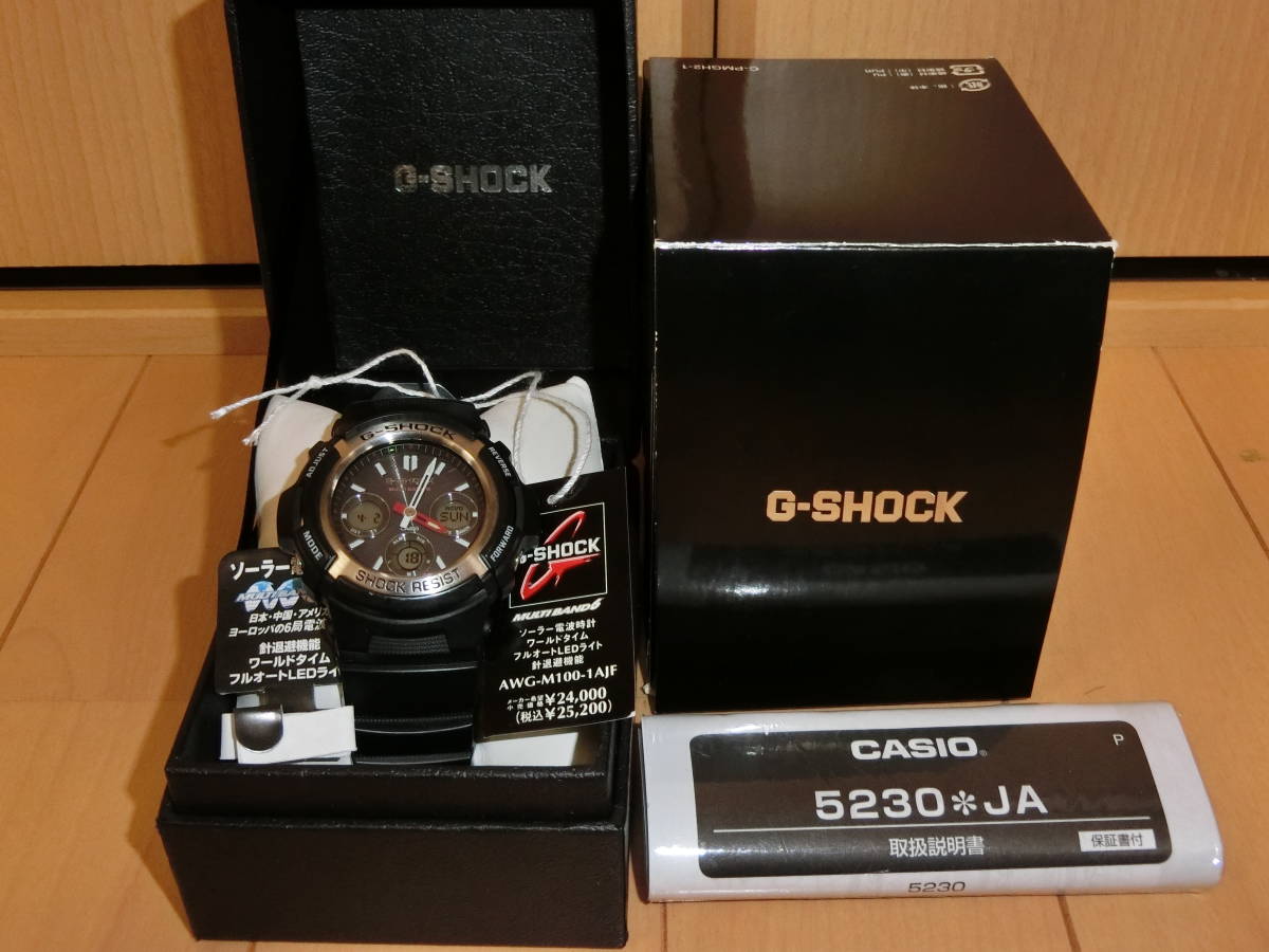 ★☆CASIO G-SHOCK AWG-M100-1AFJ 中古実働品☆★カシオ 腕時計