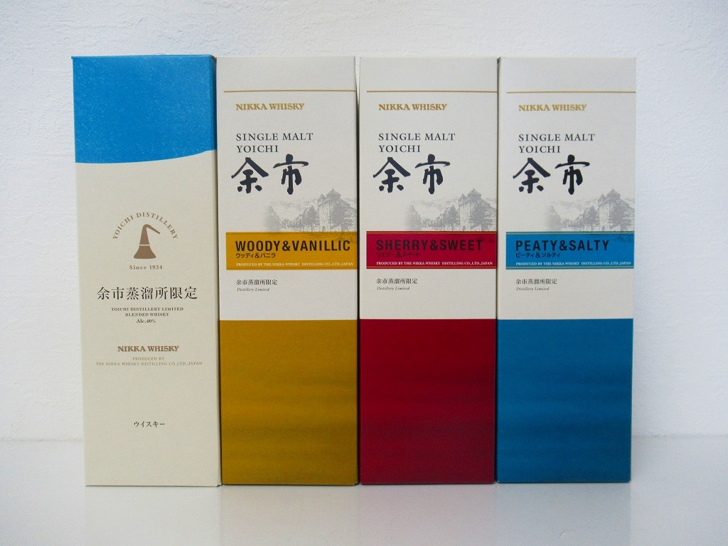 余市蒸留所限定 500ml×4種4本シングルモルト余市 ウッディ＆バニラ