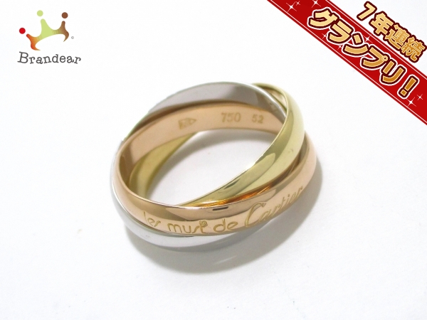 磨き済み■カルティエ 52 トリニティ K18スリーカラー Cartier
