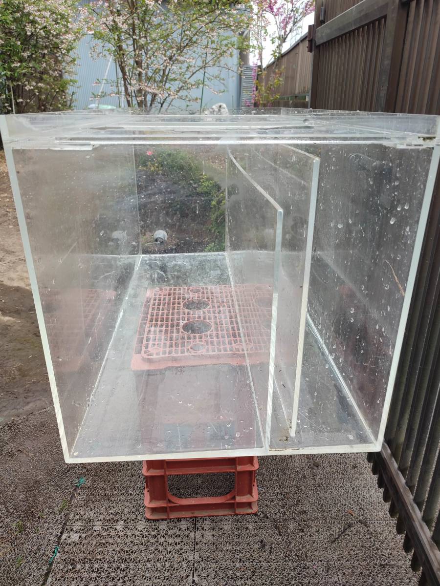 アクリル製大型濾過槽 900×450×450h 配管あり アクリル水槽 900×