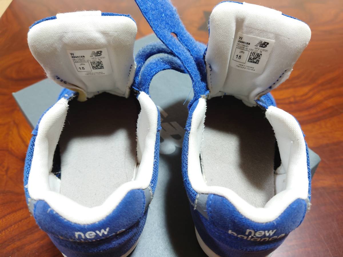 New Balance キッズ スニーカー 996 15cm 15.0cm 子供靴 ブルー 青 