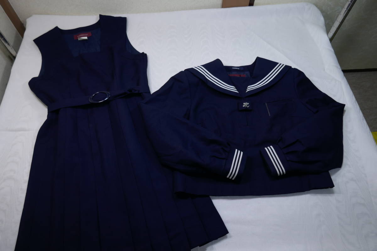 19 多分千葉方面 セーラー服 冬ジヤンパースカート サイズ160A トンボ TOMBOW (検 中学 高校 女子校 私立 制服 お嬢様 附属 JK JC 県立