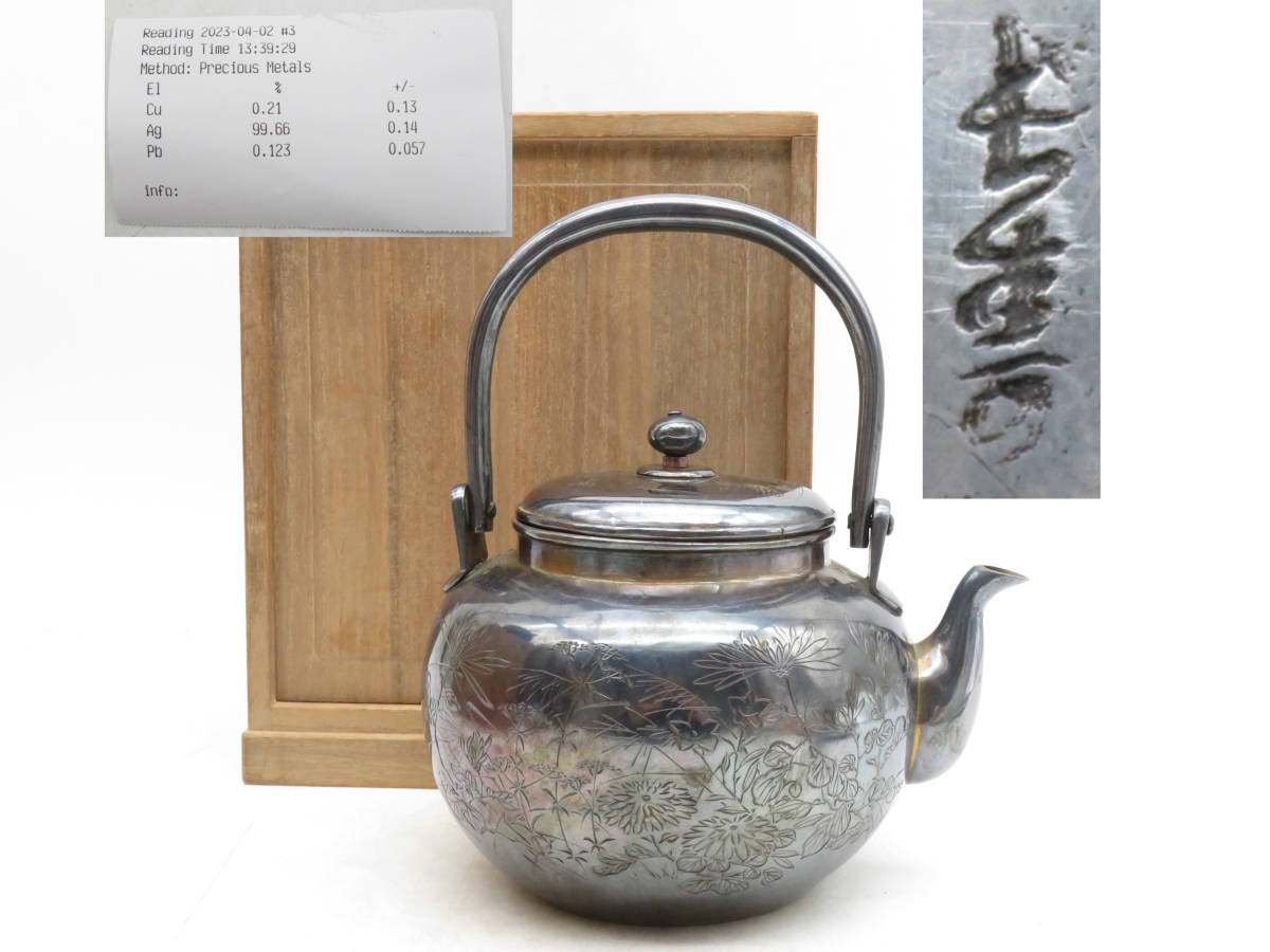 宝暦堂造 銅急須 銅ヤカン 約14x14cm ならす