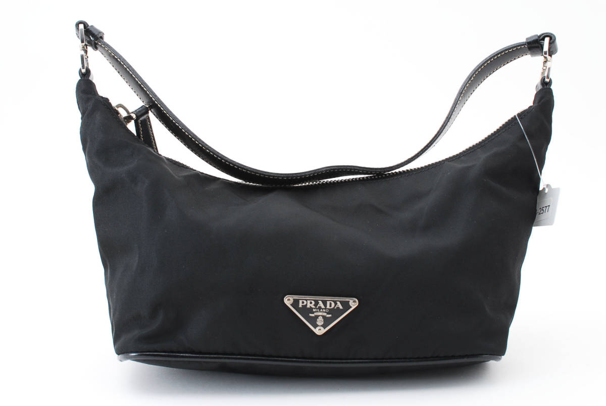 人気の PRADA プラダ レザー×テスートナイロン ハンドバッグ トート