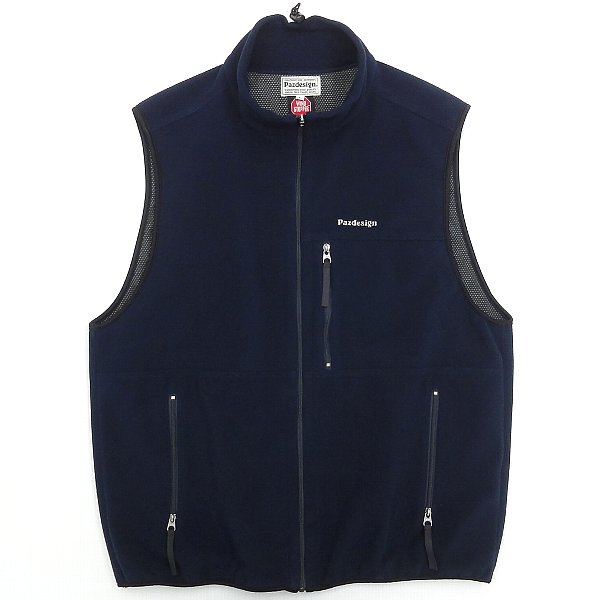 パズデザインPazdesign WINDSTOPPERフリースベストLネイビー紺