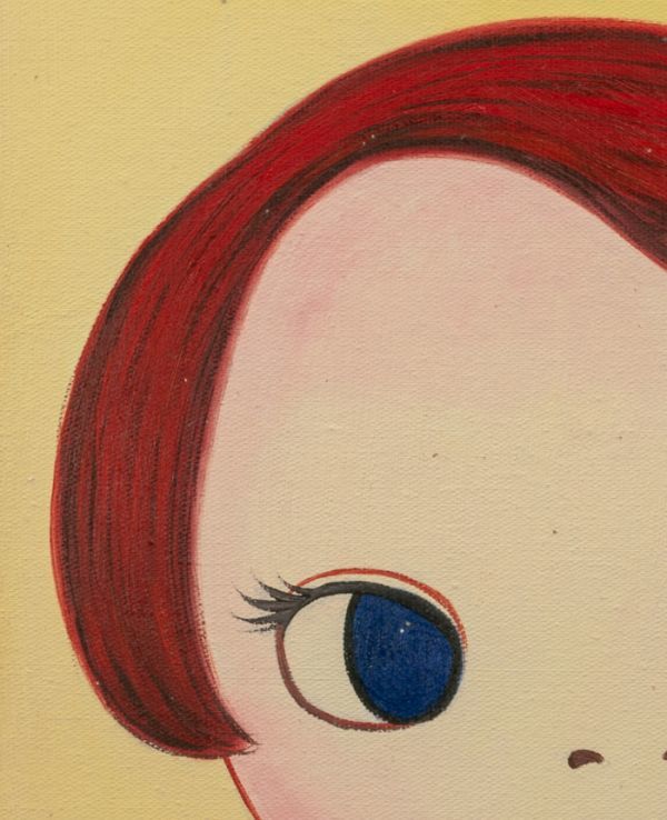 ◇奈良美智◇アクリル 手描き《女の子》表サイン F6号 額無 模写/検索