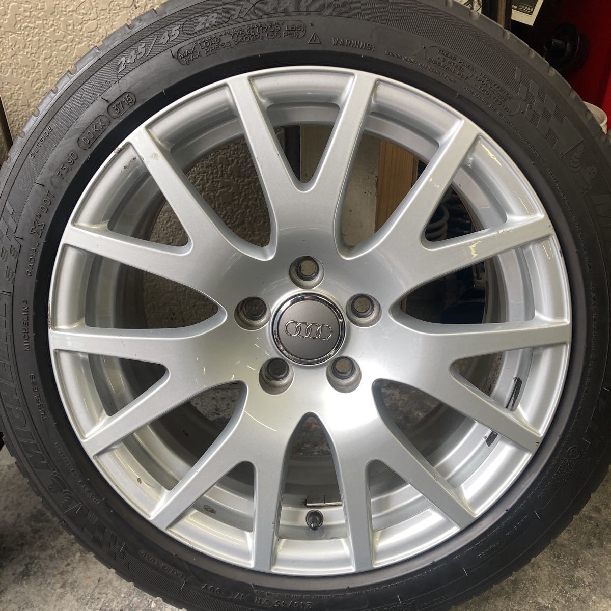 TT 純正 8J +50 8.5J 17in バリ溝！キレイ！9.5分☆アウディ アウディ