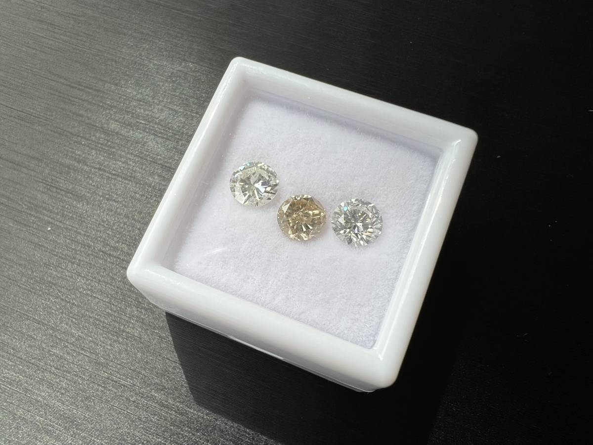 6☆★ ダイヤモンド 3点セット 総重約1.63ct ダイヤ ルース 宝石 ジュエリー まとめ売り 1円〜