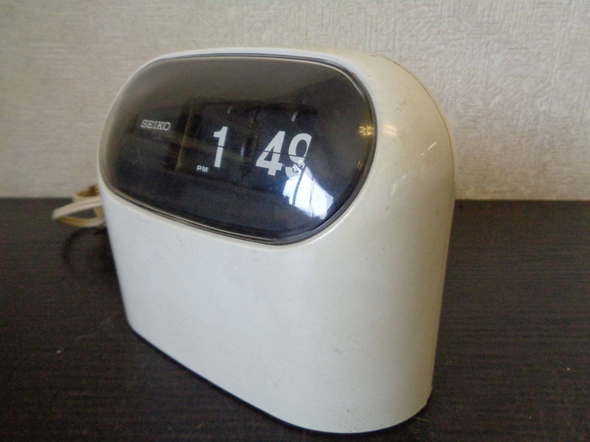 SEIKO セイコー DIGITAL CLOCK SD 501 デジタル時計 パタパタ時計 記名