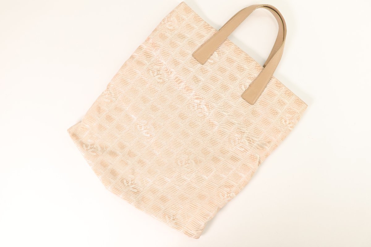 CHANEL シャネル ニュートラベル キャンバス×レザー トートバッグ ココ 