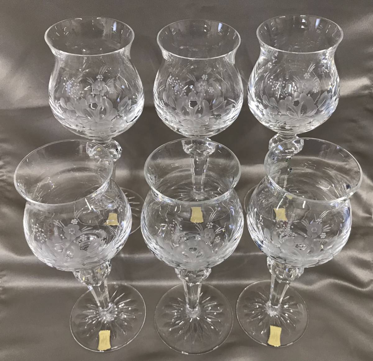 230420-1U]【現状品】≪マイセン ワイングラス/6客セット≫Meissen 
