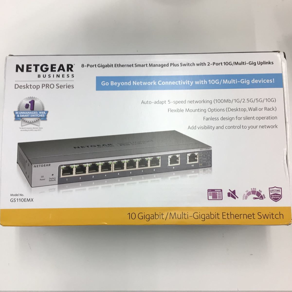 NETGEAR アンマネージプラス スイッチングハブ ギガ 10ポート GS110EMX