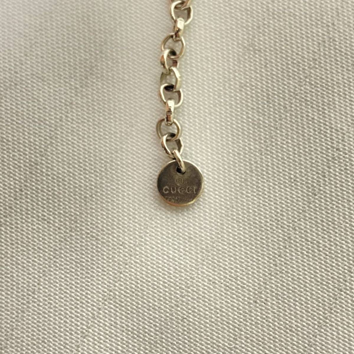 超美品】GUCCIグッチインターロッキングG 燻 ネックレス シルバー 925 