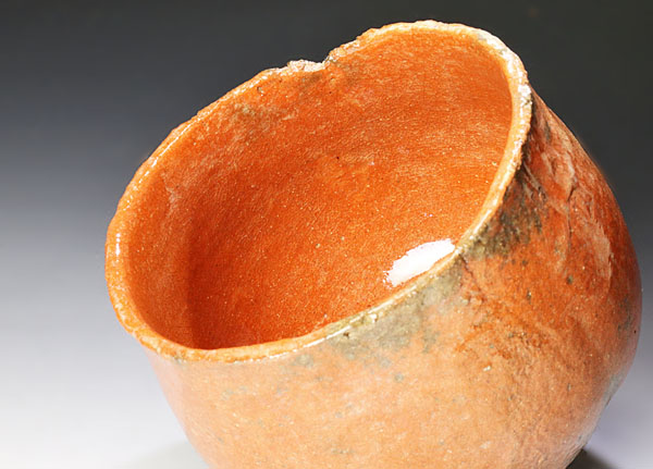 古美味】山田山庵造 赤茶碗 から紅 茶道具 保証品(茶碗)｜売買された