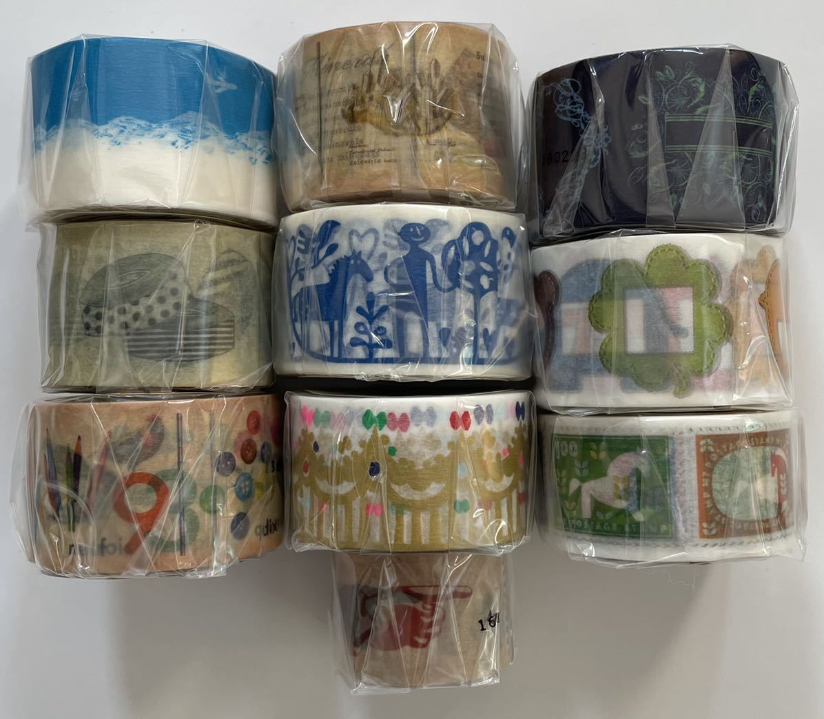 mt マスキングテープ ☆ 太幅10点セット ☆ ミナペルホネン 王冠 ワイズベッカー 図鑑シリーズ ♪