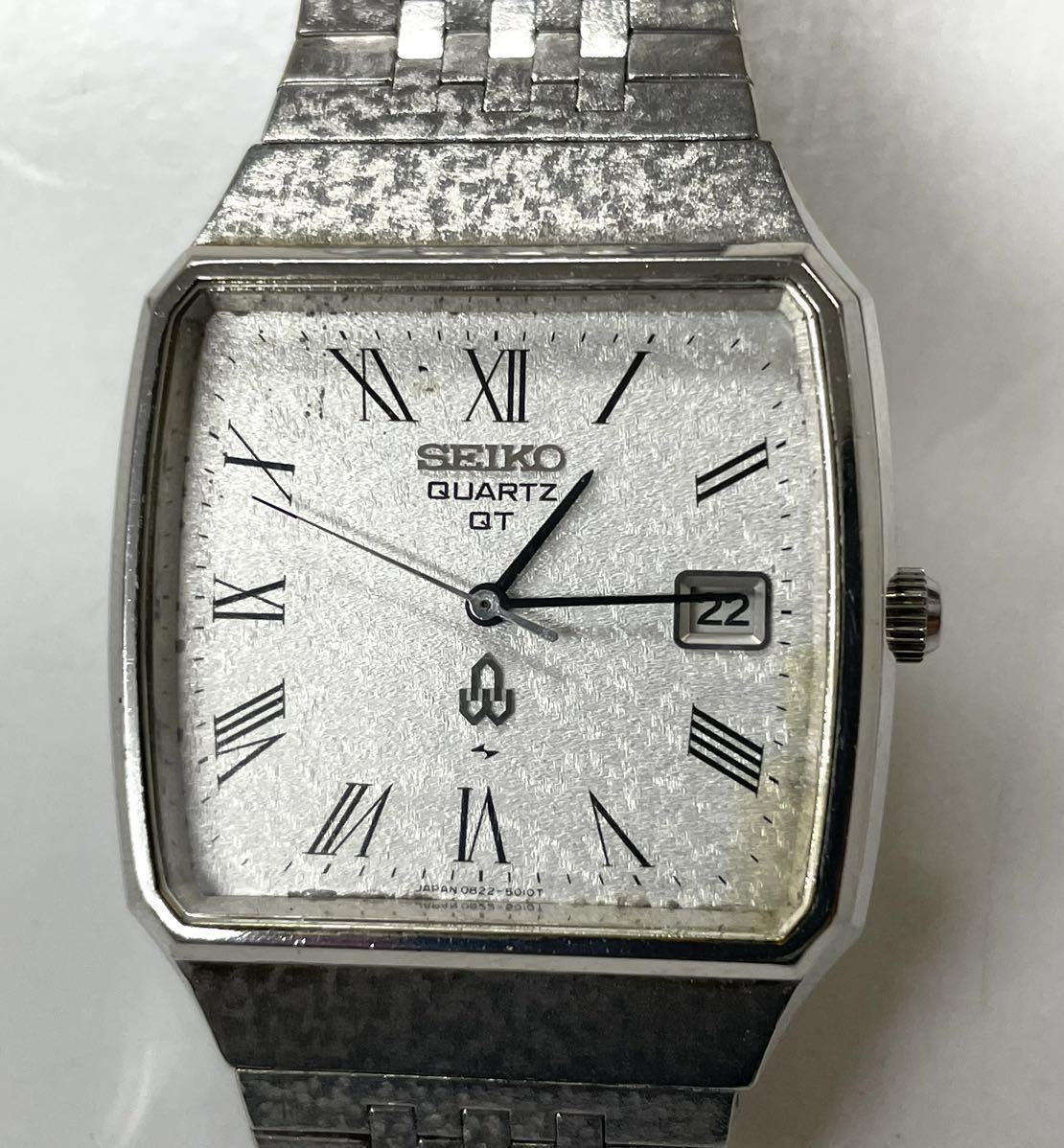 SEIKO QUARTZ QT 0822-5010 メンズ腕時計 セイコー クォーツ 電池交換