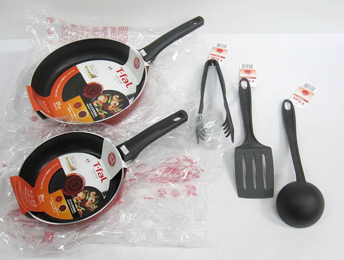 T-Fal(ティファール)　ガス火専用フライパン5点セット(フェアリーローズ)
