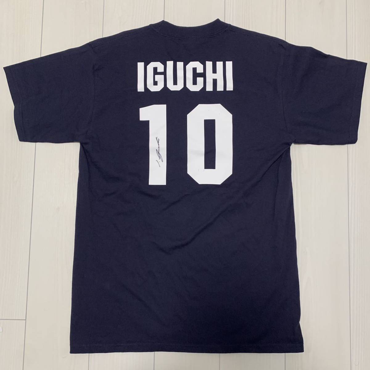 井口資仁 サイン入り Tシャツ #10 サンディエゴ パドレス Majestic MLB 