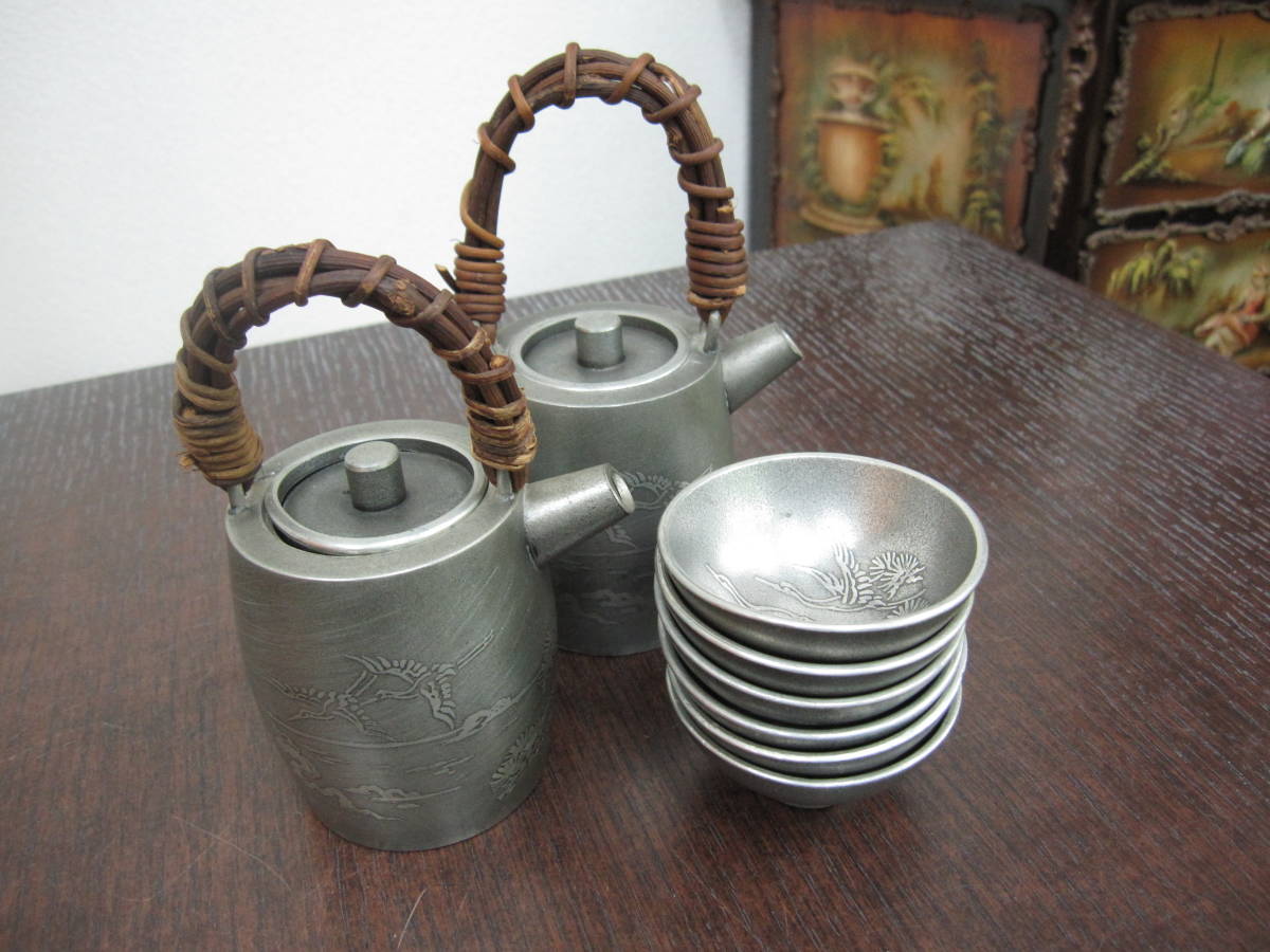 EO576 【観岳追善款】時代 古錫 茶壺 高12.8cm 重550g・錫茶心壺・錫茶