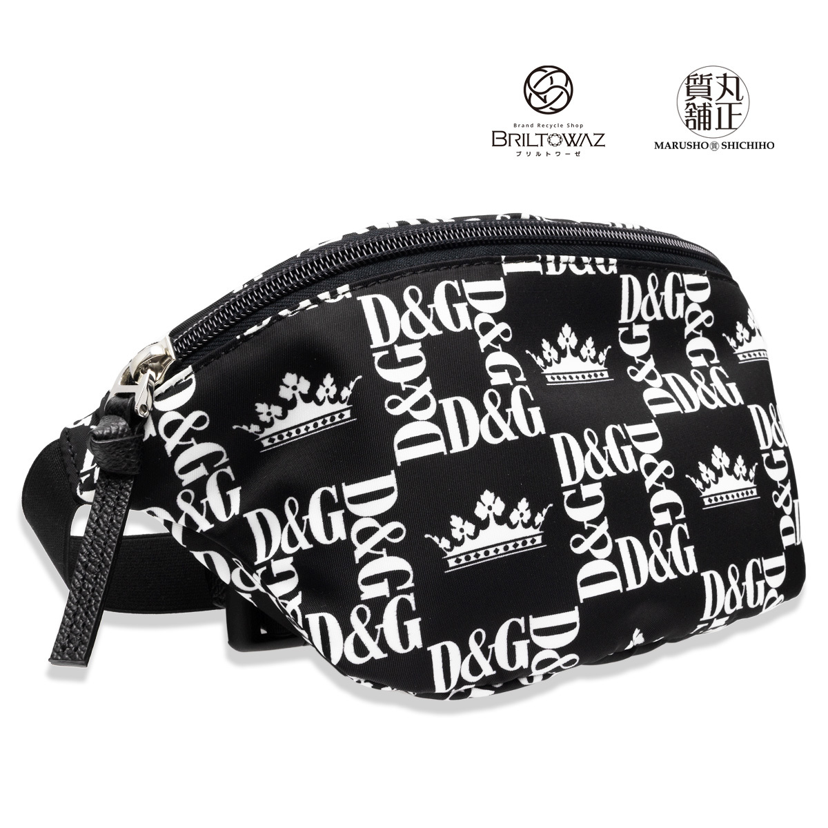ドルチェ＆ガッバーナ D＆Gロゴ キッズライン ウエストバッグ EM0072 ミニバッグ 斜め掛け 黒 メンズ レディース（M211576）