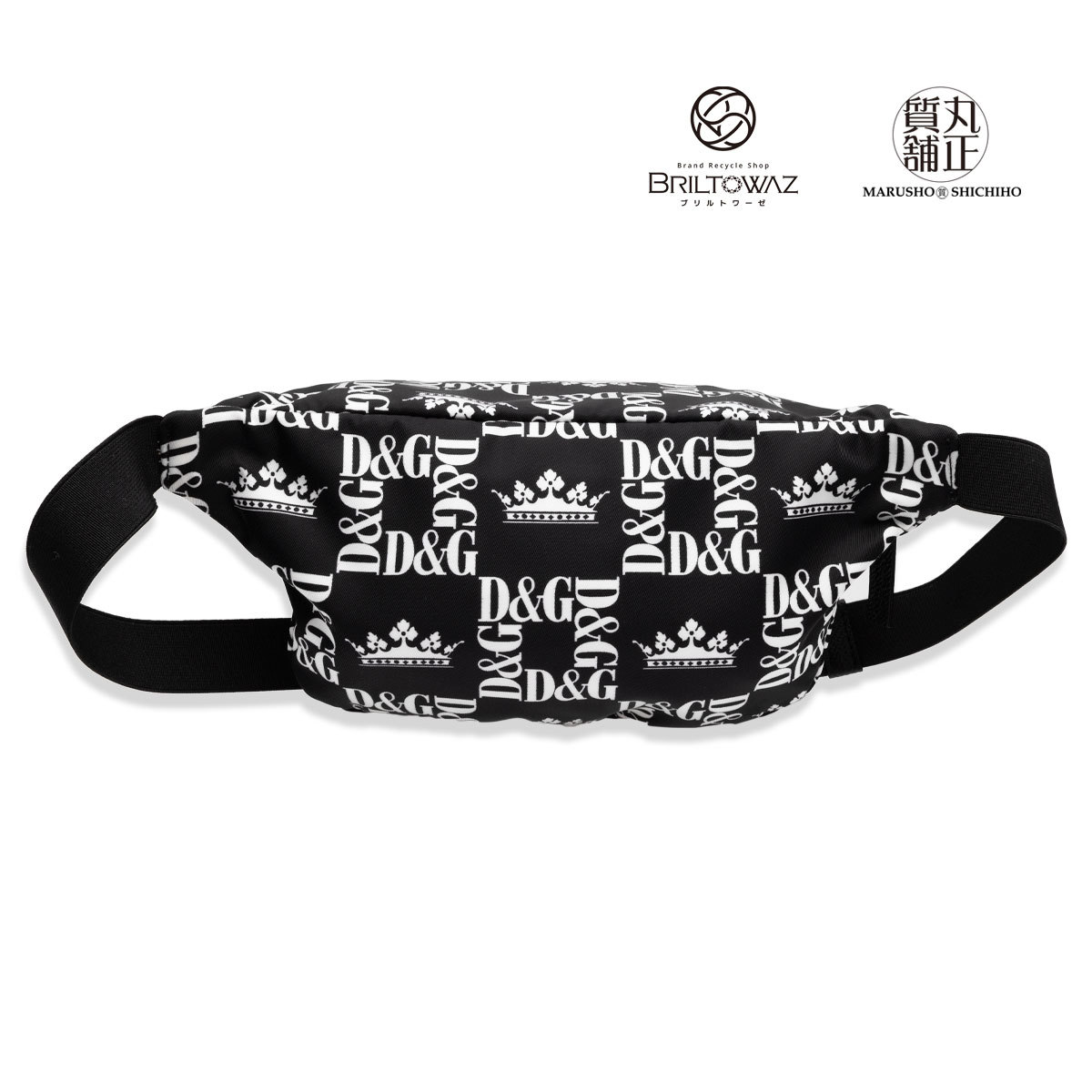 ドルチェ＆ガッバーナ D＆Gロゴ キッズライン ウエストバッグ EM0072 ミニバッグ 斜め掛け 黒 メンズ レディース（M211576）