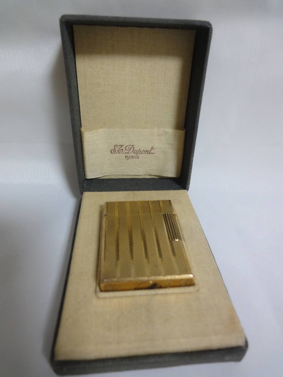 定番，限定SALE 1円スタート 火花〇 S.T.dupon ガスライター ゴールド ローラー式 ケース付き フランス製 デュポン 喫煙具 ビンテージ PARIS 喫煙グッズ(デュポン)｜売買されたオークション情報、yahooの商品情報 デュポン
