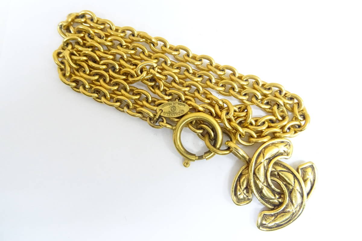 M高崎04017] CHANEL シャネル ネックレス ココマーク マトラッセ