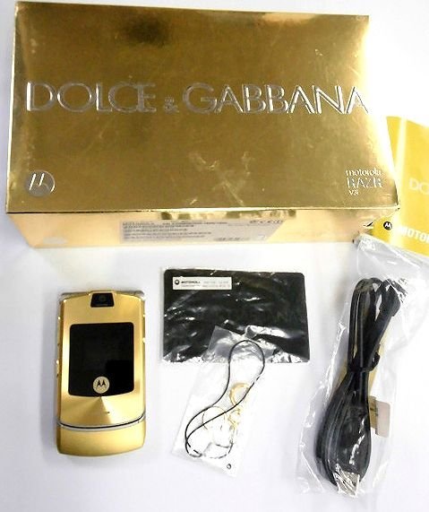 ゴールド Motorola DOLCE&GABBANA 携帯電話 & ドルチェアンド