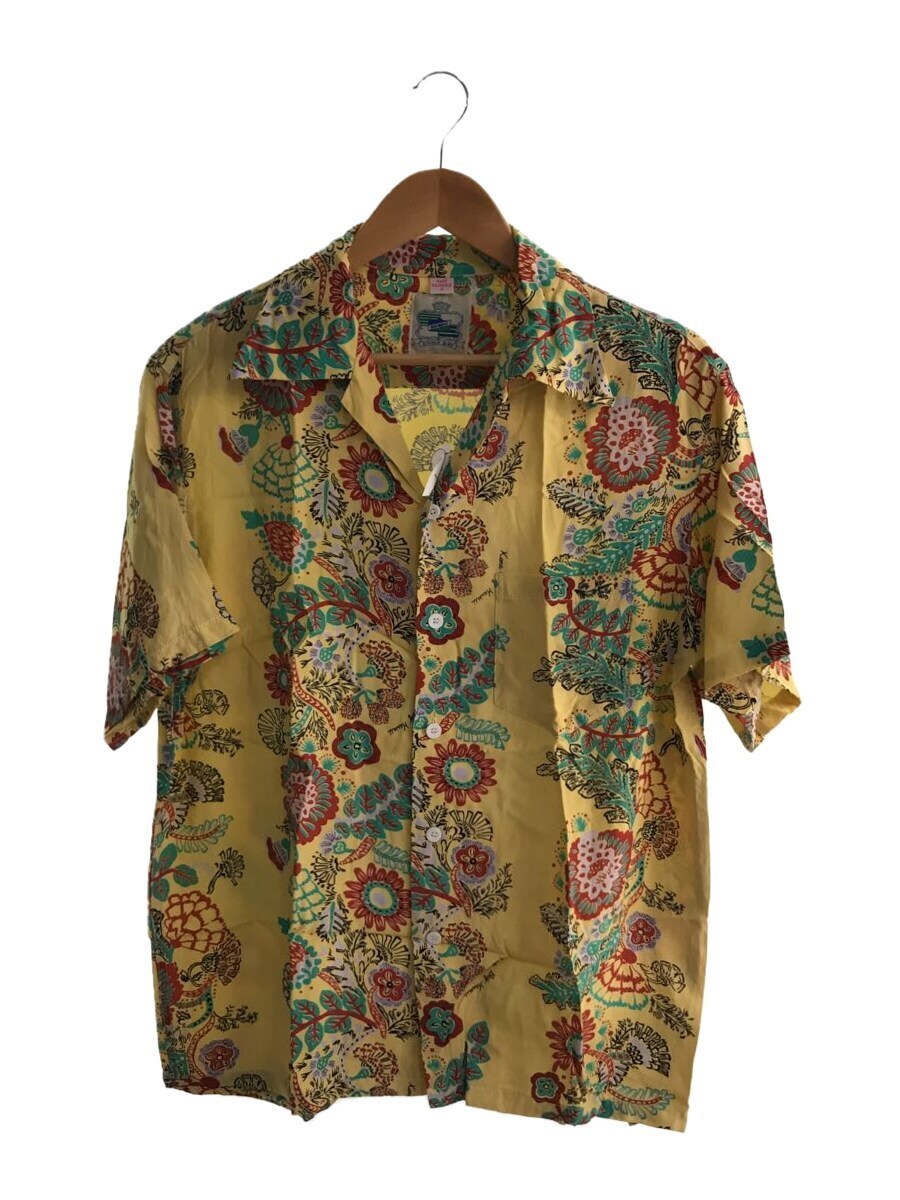 KONA BAY/アロハシャツ/M/レーヨン/YLW/総柄