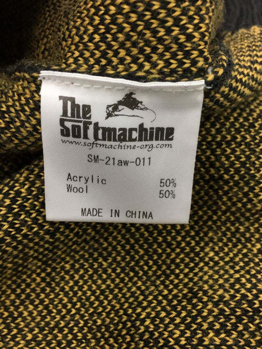 SOFT SOFT MACHINE◆セーター(厚手)/XL/アクリル/ブラック/sm-21aw-011 MACHINE◇ニット・セーター(厚手)&frasl;XL&frasl;アクリル&frasl;BRW&frasl;総柄&frasl;SM-20AW-012