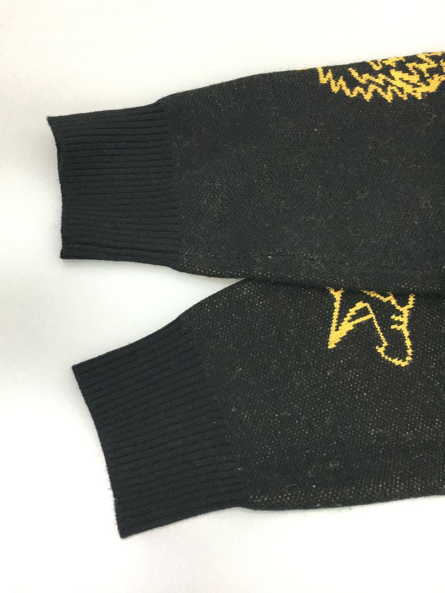 SOFT SOFT MACHINE◆セーター(厚手)/XL/アクリル/ブラック/sm-21aw-011 MACHINE◇ニット・セーター(厚手)&frasl;XL&frasl;アクリル&frasl;BRW&frasl;総柄&frasl;SM-20AW-012